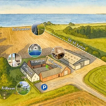 Ferienhaus Scenic Estate With Private Activity Hall & Wellness Sauna Frorup